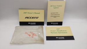 2007 Hyundai Accent Owners Manual Book Guide P/N:A1EO-EU6NG OEM Used Auto Parts - Oemusedautoparts1.com