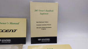 2007 Hyundai Accent Owners Manual Book Guide P/N:A1EO-EU6NG OEM Used Auto Parts - Oemusedautoparts1.com