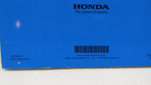 2004 Honda Accord Owners Manual Book Guide OEM Used Auto Parts - Oemusedautoparts1.com