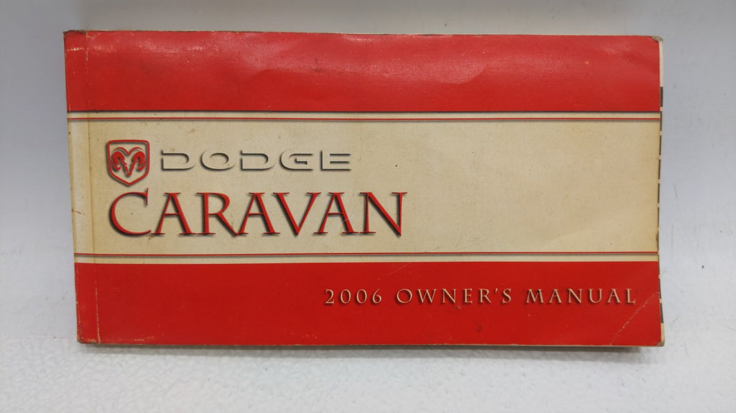 2006 Dodge Caravan Owners Manual Book Guide OEM Used Auto Parts - Oemusedautoparts1.com