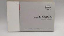 2012 Nissan Maxima Owners Manual Book Guide OEM Used Auto Parts - Oemusedautoparts1.com