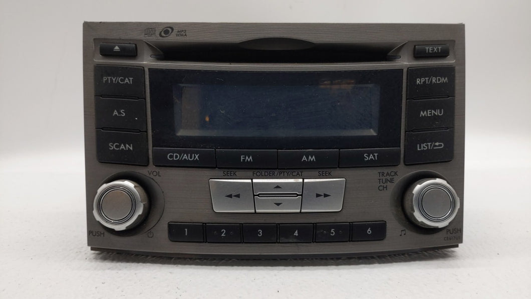 2012-2014 Subaru Legacy Radio AM FM Cd Player Receiver Replacement P/N:86201AJ61A Fits 2012 2013 2014 OEM Used Auto Parts - Oemusedautoparts1.com