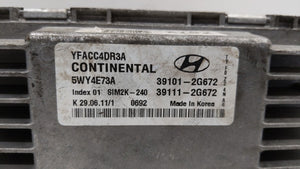 2011-2014 Hyundai Sonata PCM Engine Computer ECU ECM PCU OEM P/N:39101-2G661 39111-2G661 Fits 2011 2012 2013 2014 OEM Used Auto Parts - Oemusedautoparts1.com