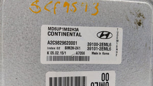 2015-2016 Hyundai Elantra PCM Engine Computer ECU ECM PCU OEM P/N:39100-2EML6 39101-2EML6 Fits 2015 2016 OEM Used Auto Parts - Oemusedautoparts1.com