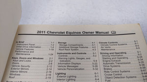 2011 Chevrolet Equinox Owners Manual Book Guide OEM Used Auto Parts - Oemusedautoparts1.com