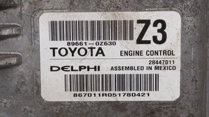 2015 Toyota Corolla PCM Engine Computer ECU ECM PCU OEM P/N:89661-0Z630 89661-0Z631 Fits OEM Used Auto Parts
