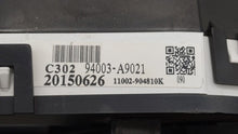 2015-2016 Kia Sedona Instrument Cluster Speedometer Gauges P/N:94003-A9020 94003-A9021 Fits 2015 2016 OEM Used Auto Parts - Oemusedautoparts1.com