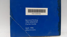 1996 Ford Windstar Owners Manual Book Guide OEM Used Auto Parts - Oemusedautoparts1.com