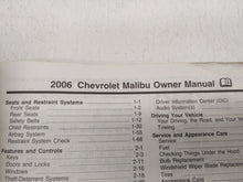 2006 Chevrolet Malibu Owners Manual Book Guide OEM Used Auto Parts - Oemusedautoparts1.com