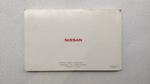 2004 Nissan Maxima Owners Manual Book Guide OEM Used Auto Parts - Oemusedautoparts1.com