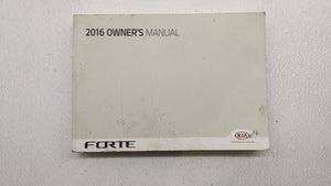 2016 Kia Forte Owners Manual Book Guide P/N:GA7O-EU59D OEM Used Auto Parts - Oemusedautoparts1.com