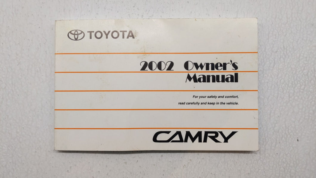 2002 Toyota Camry Owners Manual Book Guide P/N:01999-33544 OEM Used Auto Parts - Oemusedautoparts1.com