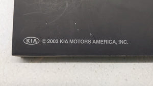 2003 Kia Sedona Owners Manual Book Guide P/N:UV040 PS013 OEM Used Auto Parts - Oemusedautoparts1.com