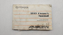 1999 Toyota Avalon Owners Manual Book Guide P/N:01999-22486 OEM Used Auto Parts - Oemusedautoparts1.com