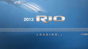 2013 Kia Rio Owners Manual Book Guide P/N:A1WO-EU2DH OEM Used Auto Parts - Oemusedautoparts1.com