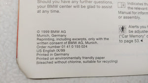 2000 Bmw 323i Owners Manual Book Guide OEM Used Auto Parts - Oemusedautoparts1.com