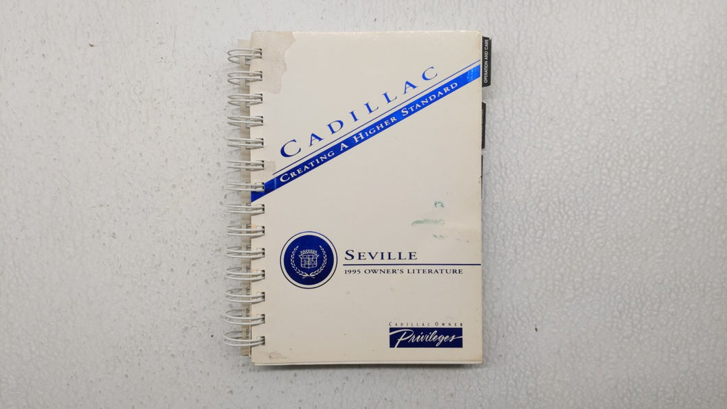 1995 Cadillac Seville Owners Manual Book Guide OEM Used Auto Parts - Oemusedautoparts1.com