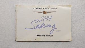 2004 Chrysler Sebring Owners Manual Book Guide P/N:81-026-0403 OEM Used Auto Parts - Oemusedautoparts1.com