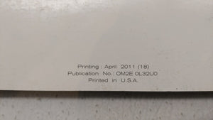 2012 Nissan Altima Owners Manual Book Guide P/N:OM2E 0L32U0 OEM Used Auto Parts - Oemusedautoparts1.com