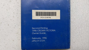 1996 Ford Crown Victoria Owners Manual Book Guide OEM Used Auto Parts - Oemusedautoparts1.com