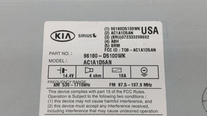 2016-2018 Kia Optima Radio AM FM Cd Player Receiver Replacement P/N:96180-D5100WK AC1A1D5AN Fits 2016 2017 2018 OEM Used Auto Parts - Oemusedautoparts1.com