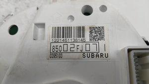 2012 Subaru Impreza Instrument Cluster Speedometer Gauges P/N:85002FJ071 85002FJ07 Fits OEM Used Auto Parts - Oemusedautoparts1.com