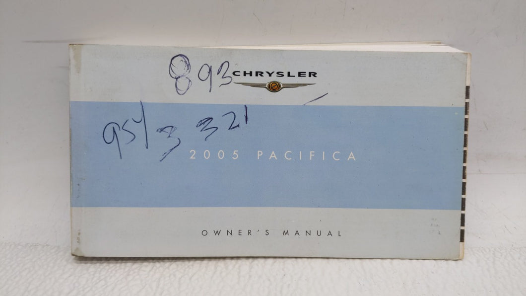 2005 Chrysler Pacifica Owners Manual Book Guide OEM Used Auto Parts - Oemusedautoparts1.com