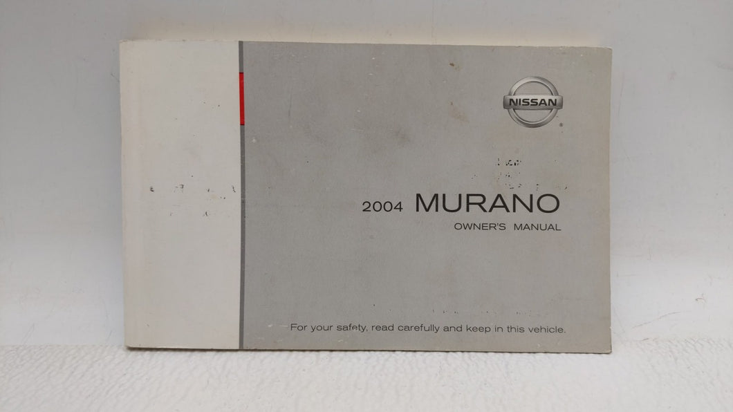 2004 Nissan Murano Owners Manual Book Guide OEM Used Auto Parts - Oemusedautoparts1.com