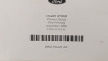 2008 Ford Escape Owners Manual Book Guide P/N:8M6J-19A321-AA OEM Used Auto Parts - Oemusedautoparts1.com