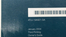 2004 Ford Freestar Owners Manual Book Guide P/N:4F2J-19A321-GA OEM Used Auto Parts - Oemusedautoparts1.com