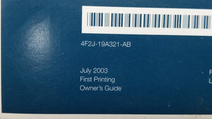 2004 Ford Freestar Owners Manual Book Guide P/N:4F2J-19A321-AB OEM Used Auto Parts - Oemusedautoparts1.com