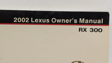 2002 Lexus Rx300 Owners Manual Book Guide P/N:01999-48416 OEM Used Auto Parts - Oemusedautoparts1.com