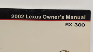 2002 Lexus Rx300 Owners Manual Book Guide P/N:01999-48416 OEM Used Auto Parts - Oemusedautoparts1.com