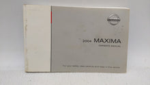 2004 Nissan Maxima Owners Manual Book Guide OEM Used Auto Parts - Oemusedautoparts1.com