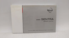 2003 Nissan Sentra Owners Manual Book Guide OEM Used Auto Parts - Oemusedautoparts1.com