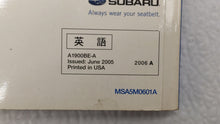 2006 Subaru Impreza Owners Manual Book Guide OEM Used Auto Parts - Oemusedautoparts1.com