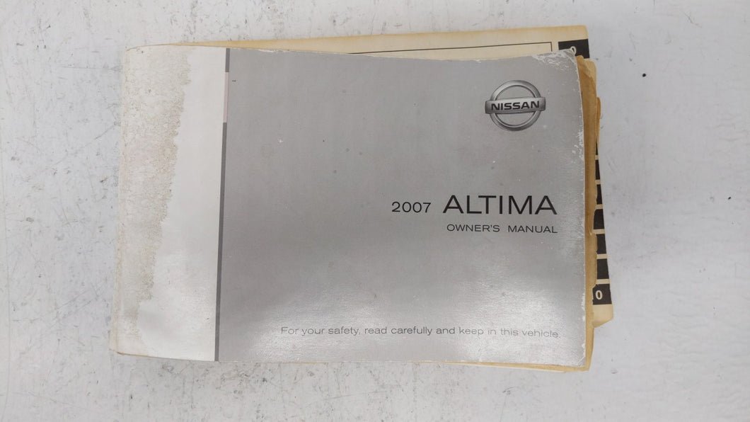 2007 Nissan Altima Owners Manual Book Guide OEM Used Auto Parts - Oemusedautoparts1.com