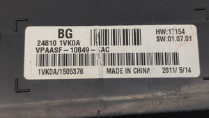 2011-2012 Nissan Rogue Instrument Cluster Speedometer Gauges P/N:24810 1VK0A Fits 2011 2012 OEM Used Auto Parts - Oemusedautoparts1.com