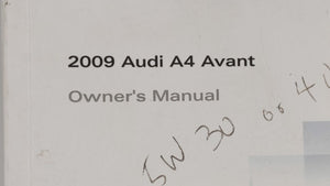 2009 Audi A4 Owners Manual Book Guide OEM Used Auto Parts - Oemusedautoparts1.com