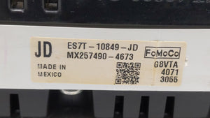 2014 Ford Fusion Instrument Cluster Speedometer Gauges P/N:ES7T-10849-JC ES7T-10849-JD Fits OEM Used Auto Parts - Oemusedautoparts1.com