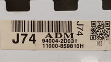 2004-2006 Hyundai Elantra Instrument Cluster Speedometer Gauges P/N:94004-2D031 Fits 2004 2005 2006 OEM Used Auto Parts - Oemusedautoparts1.com