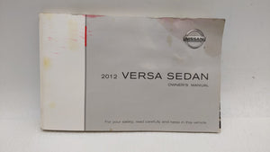 2012 Nissan Versa Owners Manual Book Guide OEM Used Auto Parts - Oemusedautoparts1.com