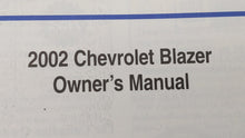 2002 Chevrolet Blazer Owners Manual Book Guide OEM Used Auto Parts - Oemusedautoparts1.com