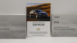 2018 Chevrolet Malibu Owners Manual Book Guide OEM Used Auto Parts - Oemusedautoparts1.com