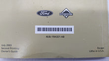 2004 Ford Escape Owners Manual Book Guide OEM Used Auto Parts - Oemusedautoparts1.com