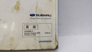 2006 Subaru Tribeca Owners Manual Book Guide OEM Used Auto Parts - Oemusedautoparts1.com