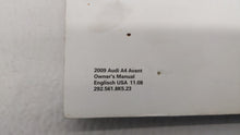 2009 Audi A4 Owners Manual Book Guide OEM Used Auto Parts - Oemusedautoparts1.com