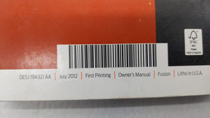 2013 Ford Fusion Owners Manual Book Guide OEM Used Auto Parts - Oemusedautoparts1.com