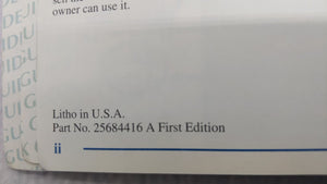 1999 Cadillac Seville Owners Manual Book Guide OEM Used Auto Parts - Oemusedautoparts1.com