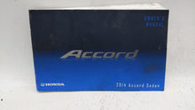 2014 Honda Accord Owners Manual Book Guide OEM Used Auto Parts - Oemusedautoparts1.com